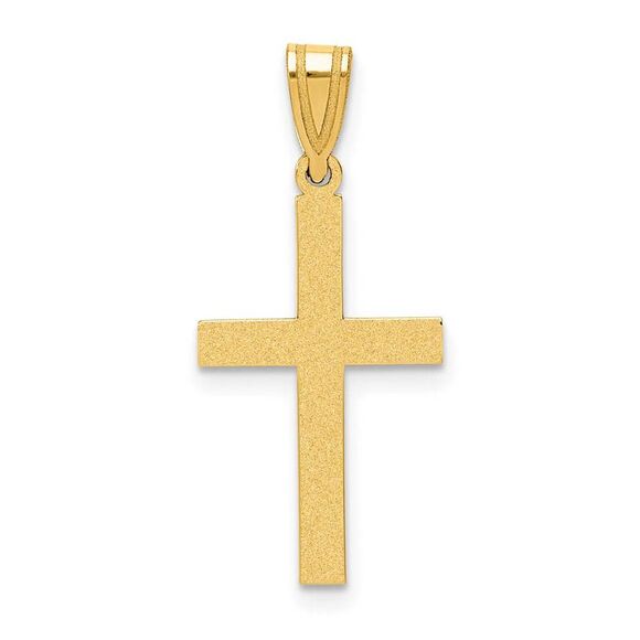 Black Bow Jewelry Co. Jewelry - 14k Yellow Gold Polished Latin Cross Pendant